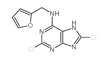 9H-Purin-6-amine,2,8-dichloro-N-(2-furanylmethyl)-结构式