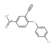2-[(4-CHLOROPHENYL)THIO]-5-NITROBENZONITRILE结构式