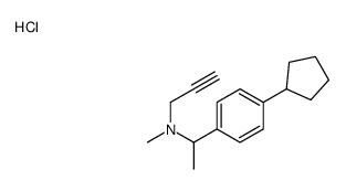 N-[1-(4-cyclopentylphenyl)ethyl]-N-methylprop-2-yn-1-amine,hydrochloride Structure