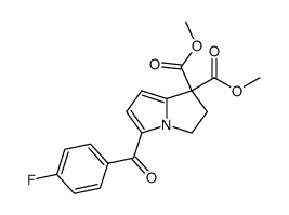 dimethyl 5-(4-fluorobenzoyl)-1,2-dihydro-3H-pyrrolo[1,2-a]pyrrole-1,1-dicarboxylate结构式