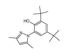 2,4-di-tert-butyl-6-(3,5-dimethyl-1H-pyrazol-1-yl)phenol Structure