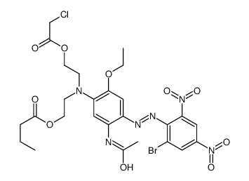 2-[[5-(acetylamino)-4-[(2-bromo-4,6-dinitrophenyl)azo]-2-ethoxyphenyl][2-[(chloroacetyl)oxy]ethyl]amino]ethyl butyrate结构式
