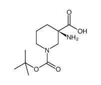 (R)-1-Boc-3-氨基哌啶-3-羧酸结构式