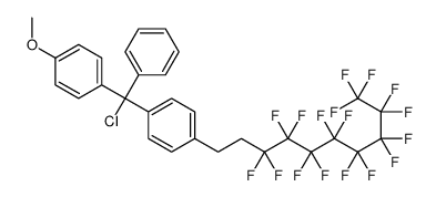 1-(4-甲氧苯基)-1-[4-(1H,1H,2H,2H-全氟癸基)苯基]-1-苯甲基氯结构式