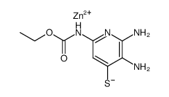 monozinc(II) mono(2,3-diamino-6-((ethoxycarbonyl)amino)pyridine-4-thiolate) Structure
