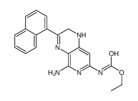 ethyl N-(5-amino-3-naphthalen-1-yl-1,2-dihydropyrido[3,4-b]pyrazin-7-yl)carbamate结构式