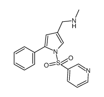 N-methyl-1-(5-phenyl-1-(pyridin-3-ylsulfonyl)-1H-pyrrol-3-yl)methanamine Structure
