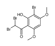 2,2-dibromo-1-(3-bromo-2-hydroxy-4,6-dimethoxyphenyl)ethanone结构式