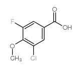 3-氯-5-氟-4-甲氧基苯甲酸结构式