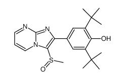 2-(3,5-di-tert-butyl-4-hydroxyphenyl)-3-methylsulfinylimidazo<1,2-a>pyrimidine Structure