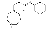 N-cyclohexyl-3-(1,4-diazepan-1-yl)propanamide结构式