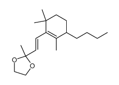 2-[(E)-2-(3-Butyl-2,6,6-trimethyl-cyclohex-1-enyl)-vinyl]-2-methyl-[1,3]dioxolane Structure