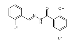 5-bromo-2-hydroxy-benzoic acid salicylidenehydrazide Structure