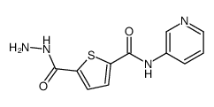 5-(hydrazinecarbonyl)-N-pyridin-3-ylthiophene-2-carboxamide结构式