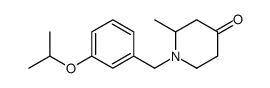 2-methyl-1-[(3-propan-2-yloxyphenyl)methyl]piperidin-4-one Structure