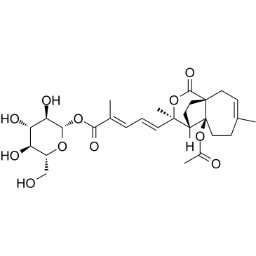 土荆皮甲酸-O-β-D-葡萄糖苷结构式
