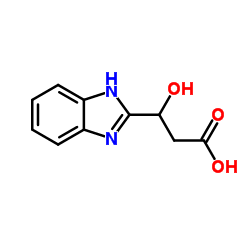 3-(1H-苯并咪唑-2-基)-3-羟基丙酸结构式