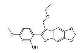 2-(7-Ethoxymethyl-furo[2',3':4,5]benzo[1,2-d][1,3]dioxol-6-yl)-5-methoxy-phenol结构式