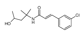 (E)-3-chloro-N-(3-hydroxy-1,1-dimethylbutyl) cinnamamide Structure