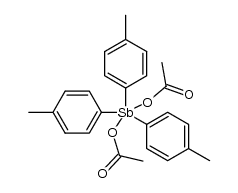 tris(para-tolyl)antimony diacetate结构式
