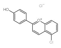 5-Chloro-2-(4-hydroxyphenyl)-1-benzopyrylium chloride Structure