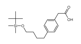 4-(4-tert-butyldimethylsilyloxybutyl)phenylacetic acid结构式