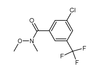 3-chloro-N-methoxy-N-methyl-5-(trifluoromethyl)benzamide结构式