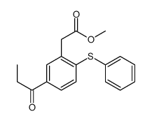 5-(1-氧代丙基)-2-(苯硫基)苯乙酸甲酯结构式