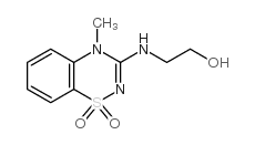 4-Methyl-3-(2-hydroxyethylamino)-4H-1,2,4-benzothiadiazin-1,1-dioxide结构式