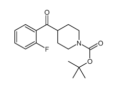 4-(2-氟苯甲酰基)哌啶-1-羧酸叔丁酯结构式