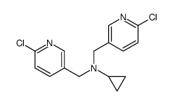 Bis-(6-chloro-pyridin-3-ylmethyl)-cyclopropyl-amine Structure