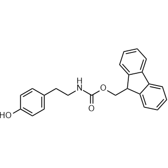 (9H-芴-9-基)甲基(4-羟基苯乙基)氨基甲酸酯结构式