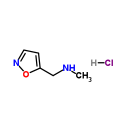 N-Methyl-1-(1,2-oxazol-5-yl)methanamine hydrochloride (1:1)结构式