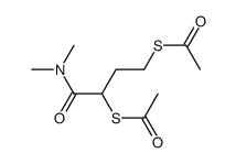 Thioacetic acid S-(3-acetylsulfanyl-1-dimethylcarbamoyl-propyl) ester Structure