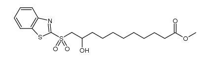 methyl 11-(benzo[d]thiazol-2-ylsulfonyl)-10-hydroxyundecanoate Structure