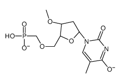 1-[(2R,4S,5R)-4-methoxy-5-(phosphonatomethoxymethyl)oxolan-2-yl]-5-methylpyrimidine-2,4-dione Structure