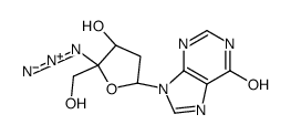 9-[(2R,4S,5R)-5-azido-4-hydroxy-5-(hydroxymethyl)oxolan-2-yl]-3H-purin-6-one Structure