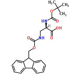 N-Boc-N'-Fmoc-D-2,3-二氨基丙酸结构式