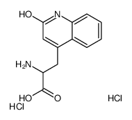 2-氨基-3-(1,2-二氢-2-氧代-4-喹啉基)丙酸二盐酸盐结构式