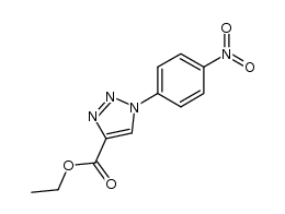 1-(p-nitrophenyl)-4-ethoxycarbonyl-1,2,3-triazole结构式