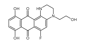 6-fluoro-8,11-dihydroxy-4-(2-hydroxyethyl)-1,2,3,4-tetrahydronaphtho[2,3-f]quinoxaline-7,12-dione结构式