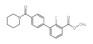 2-氟-4-(哌啶-1-羰基)-[1,1-联苯]-3-羧酸甲酯结构式