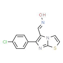 6-(4-CHLOROPHENYL)IMIDAZO[2,1-B][1,3]THIAZOLE-5-CARBALDEHYDE OXIME结构式