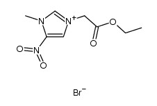 3-(2-ethoxy-2-oxoethyl)-1-methyl-5-nitro-1H-imidazol-3-ium bromide Structure