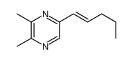 Pyrazine, 2,3-dimethyl-5-(1-pentenyl)-, (E)- (9CI)结构式
