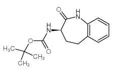 (R)-(2-氧代-2,3,4,5-四氢-1H-苯并b氮杂革-3-基)-氨基甲酸叔丁酯结构式