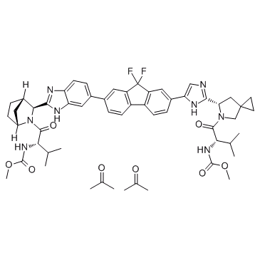 雷迪帕韦二丙酮合物结构式