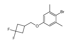 苯.2-溴-5-[(3,3-二氟环丁基)甲氧基]-1,3-二甲基结构式