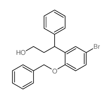 3-(2-苄氧基-5-溴苯基)-3-苯丙醇结构式