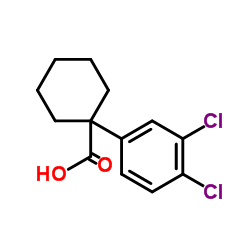 1-(3,4-二氯苯基)环己酸结构式